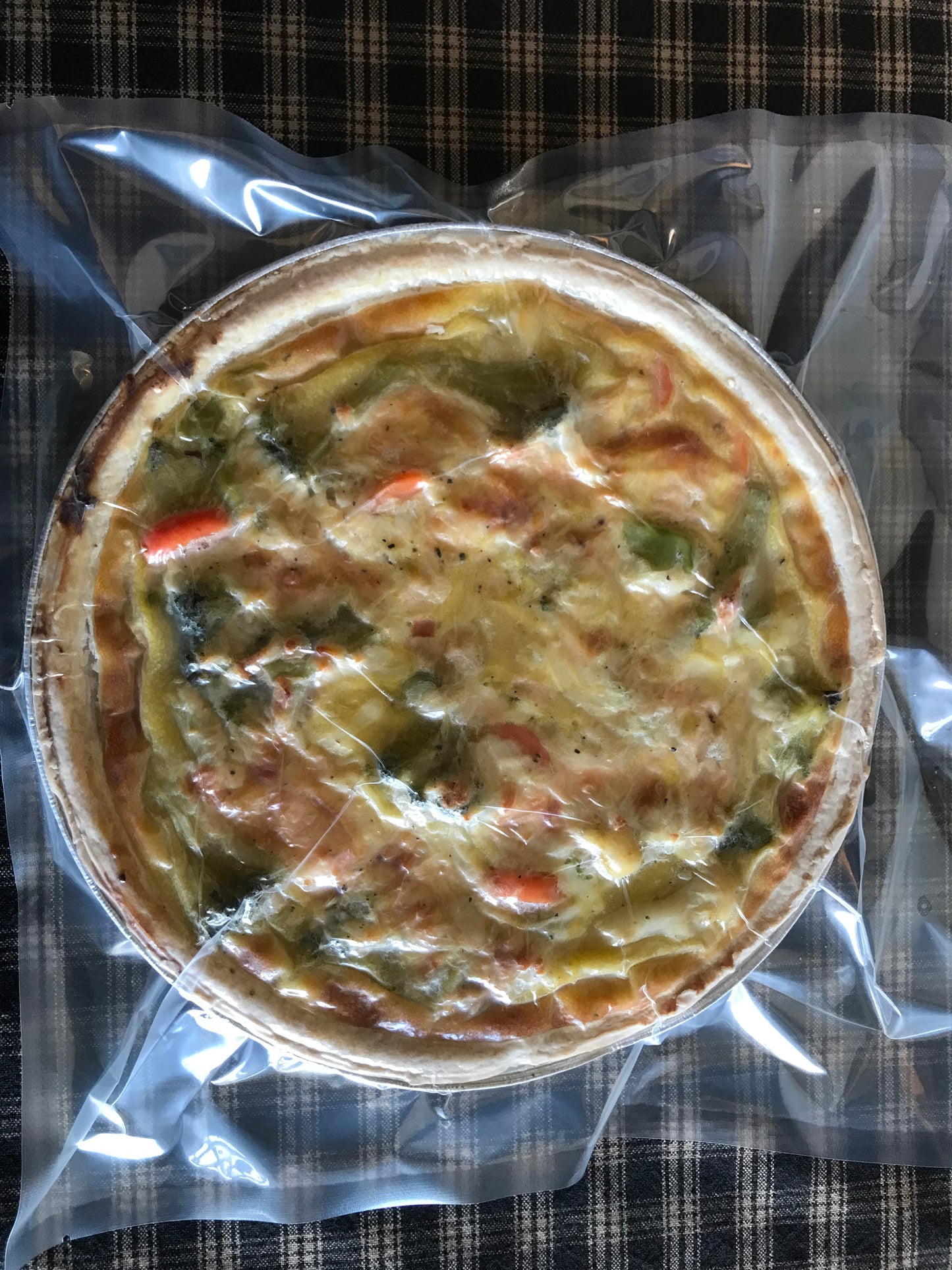Quiche aux oeufs canard et légumes