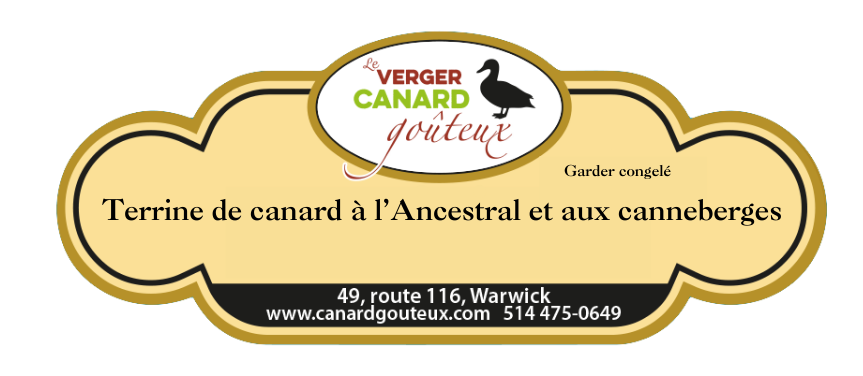 Terrine de canard à l'Ancestral et aux canneberges